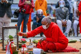 Fulpati, seventh day of Dashain festival in Nepal